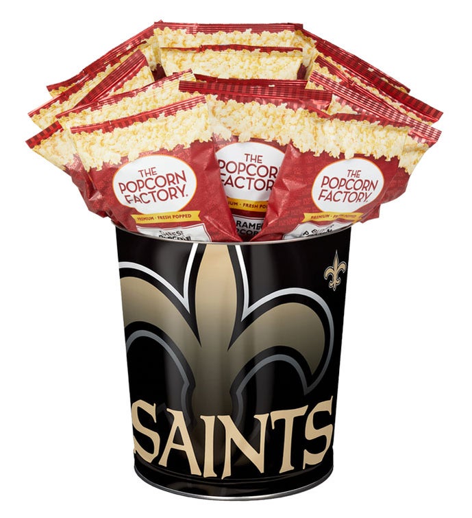 New Orleans Saints 3-Flavor Popcorn Tins